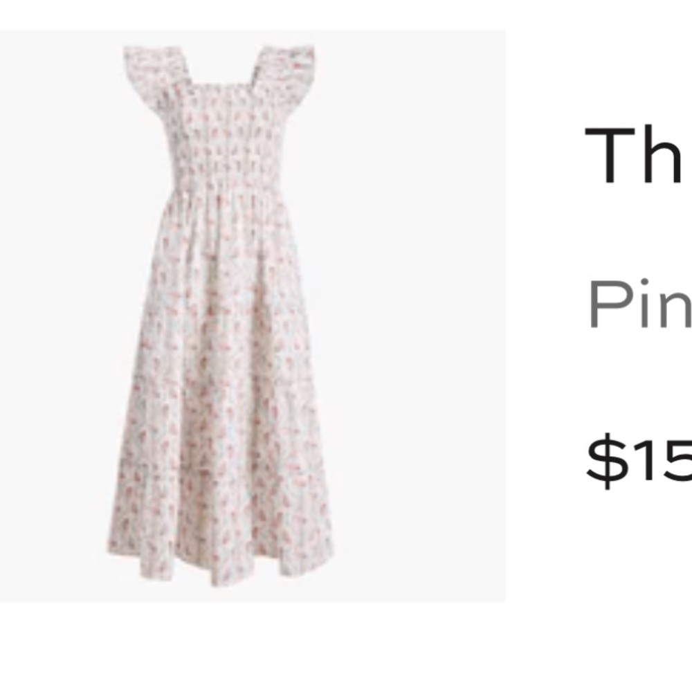 Hill House Ellie Nap Dress - Pink Vine Stripe